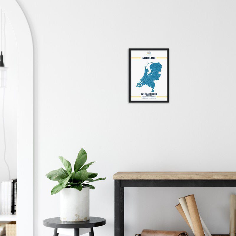 Unieke poster, kaart van Nederland